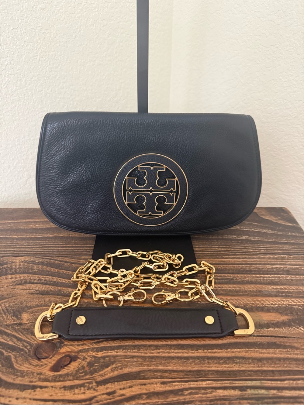 Tory Burch Bombe Reva Flap Clutch / Convertible Chain Crossbody
